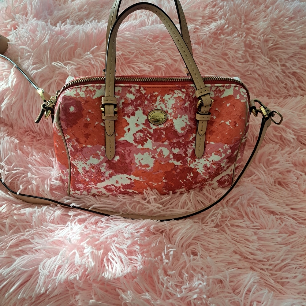 EUC COACH MINI BENNETT PEYTON MULTI COLOR SATCHEL CROSSBODY
